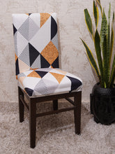 Dining chair slip covers set of 4- divinetrendz exclusive- yellow prism.