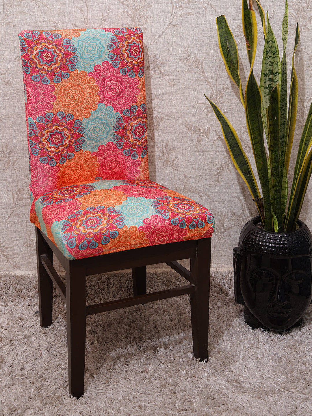 dinning room chair slipcovers- divinetrendz exclusive- DivineTrendz Exclusive Multi-Coloured Vintage Motifs Design.