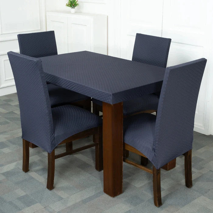 Dark Grey Weaves Table Chair Covers