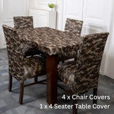  Dusky Die Elastic Chair And Table Cover Set