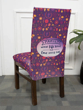 Family Love Elastic Chair Cover