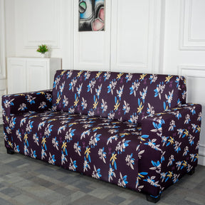 Floral Print Elastic 3 Seater Sofa Cover Set