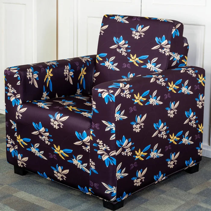 Floral Print Elastic 1 Seater Sofa Covers