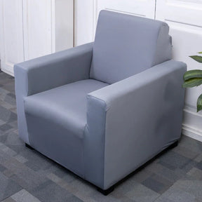 Grey Solid single sofa cover