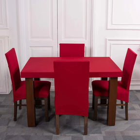 DivineTrendz Exclusive - Maroon Solid Elastic Chair & Table Cover