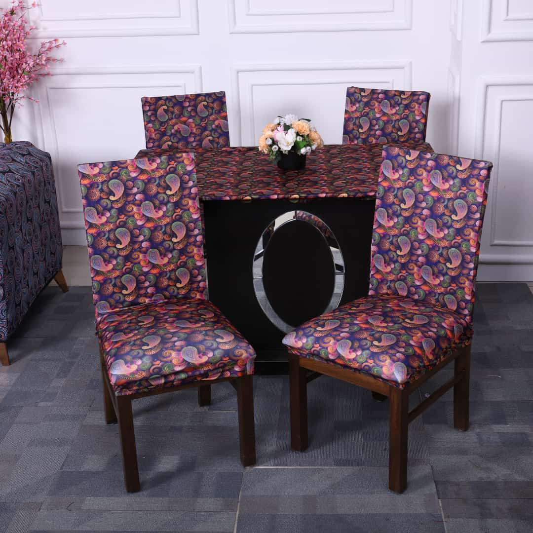 exclusive - martingle doted elastic Chair,Table & L-Shape Sofa covers