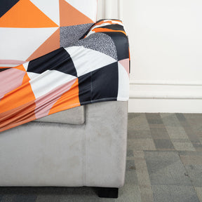 Prism Orange Design Elastic Sofa Cover