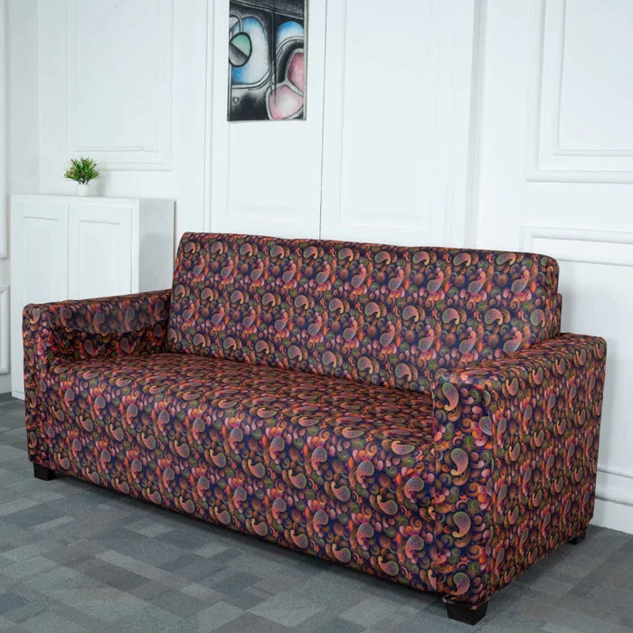 Purple Paisley Pattern 3 Seater sofa covers