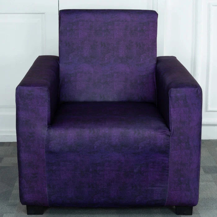 Purple Velvet Elastic Sofa Slipcovers