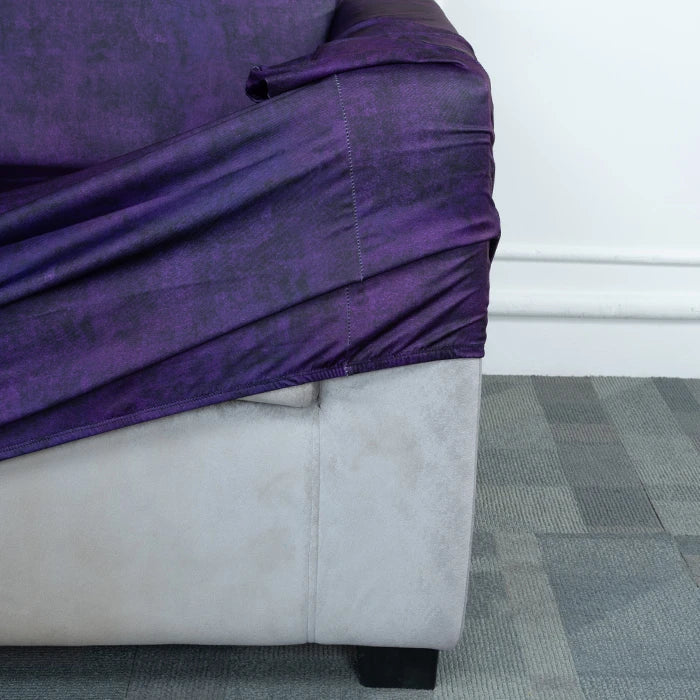 Purple Velvet Elastic Sofa Slipcovers