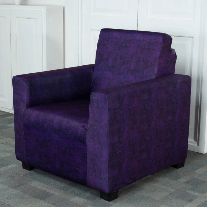 Purple Velvet Elastic Sofa Slipcovers