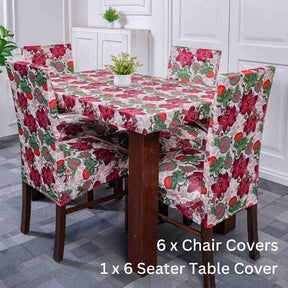  Russet Rose Elastic Chair & Table Cover