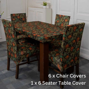 Spicy Marigold Elastic Chair Table Covers