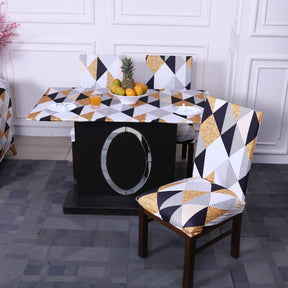 Yellow Prism Elastic Chair,Table covers