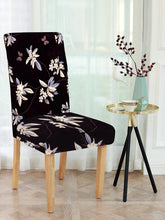 Black & Blue Printed Chair Cover - DivineTrendz