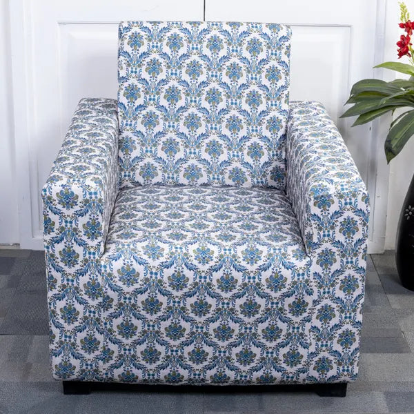 Blue Bliss Elastic Sofa one Seater