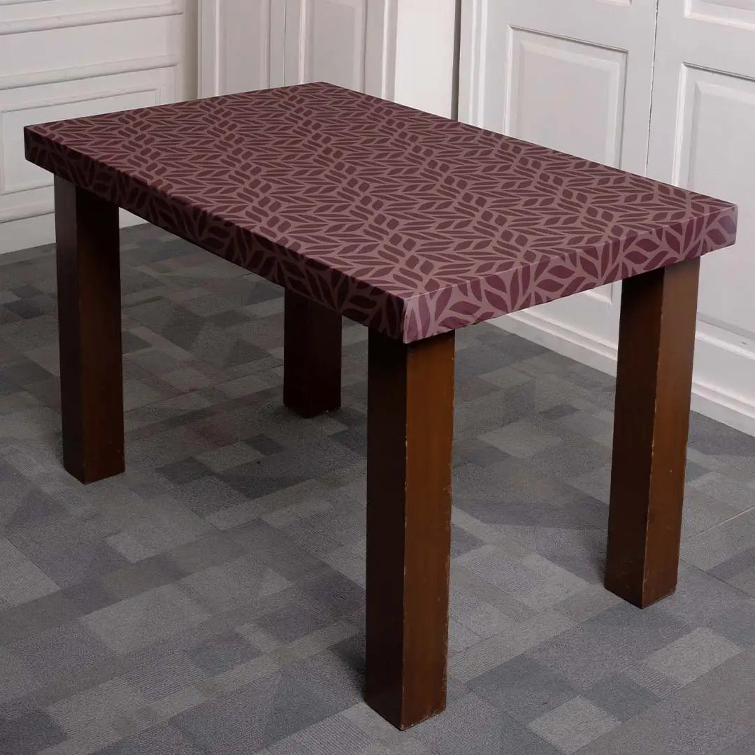 Brown Print Elastic Table Covers