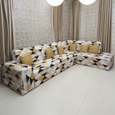 Yellow Prism Elastic L-Shape Sofa Slipcovers