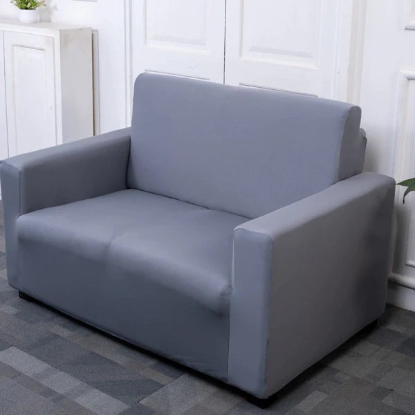 Grey Solid Elastic Sofa Slipcovers