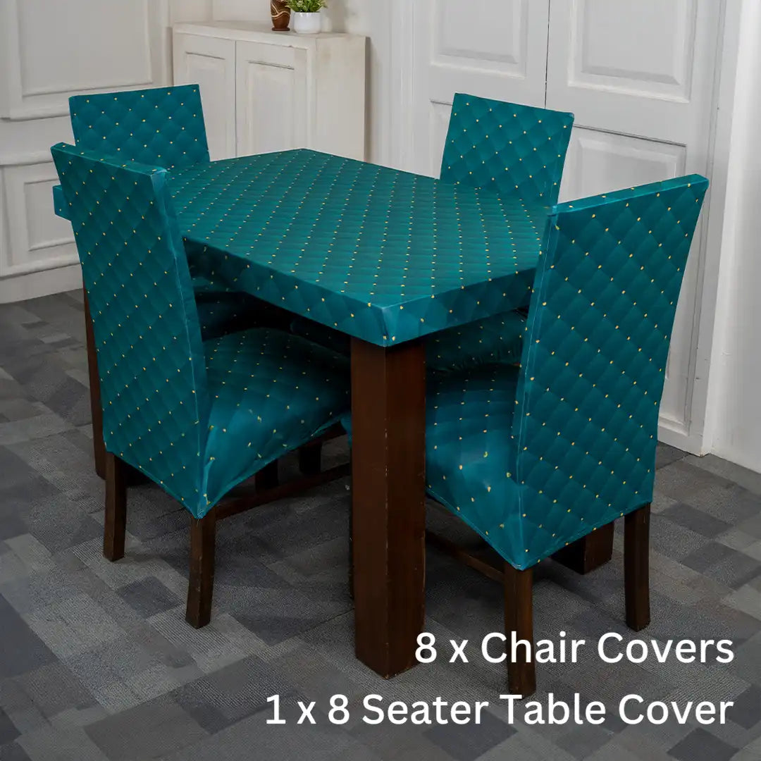 Luxurious Capiton Dining Table Chair Cover 8 seater