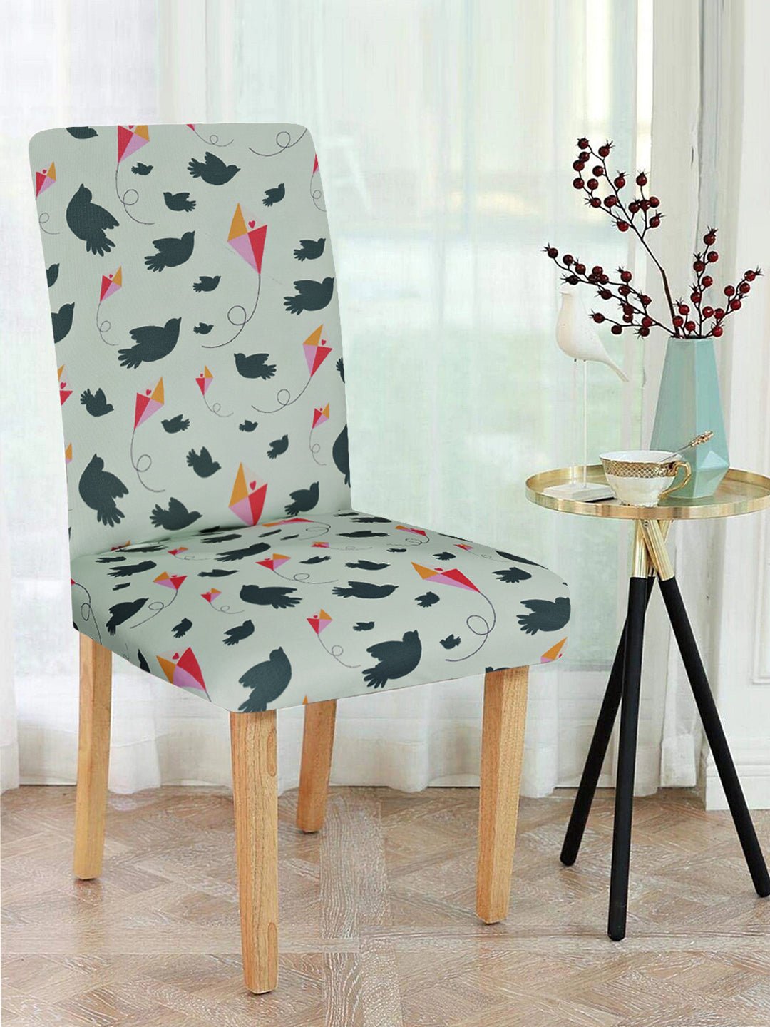 Magic Universal Chair Cover - Birds & Kites Printed - DivineTrendz, Small bedroom chair covers, bedroom chair slip covers, chairs covers near me, chairs covers set of 6, chair slipcovers for dining table, chair covers set of 6 in india,chair covers online,