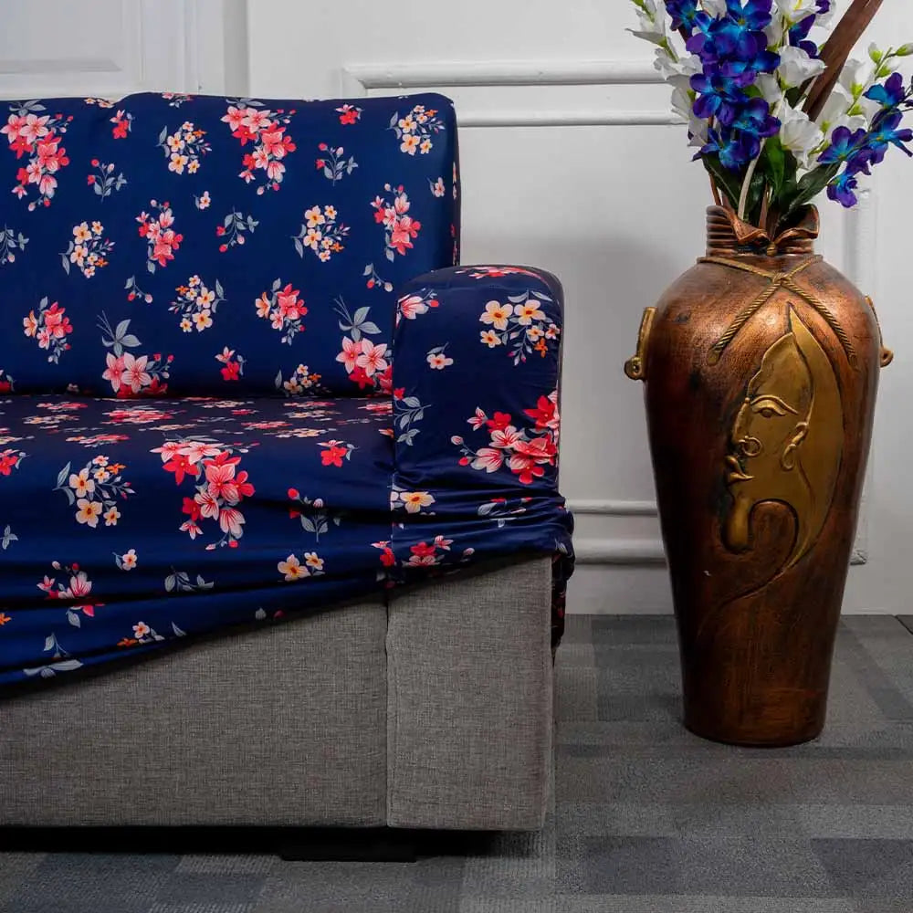 Purple Flower Elastic Sofa Covers