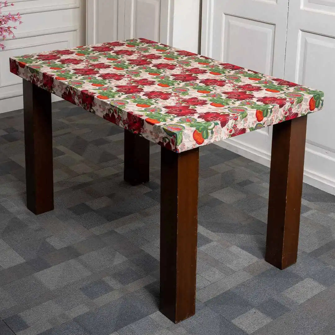 DivineTrendz Exclusive - Russet Rose Elastic Table Cover