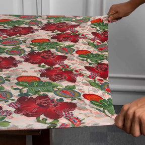 DivineTrendz Exclusive - Russet Rose Elastic Table Cover