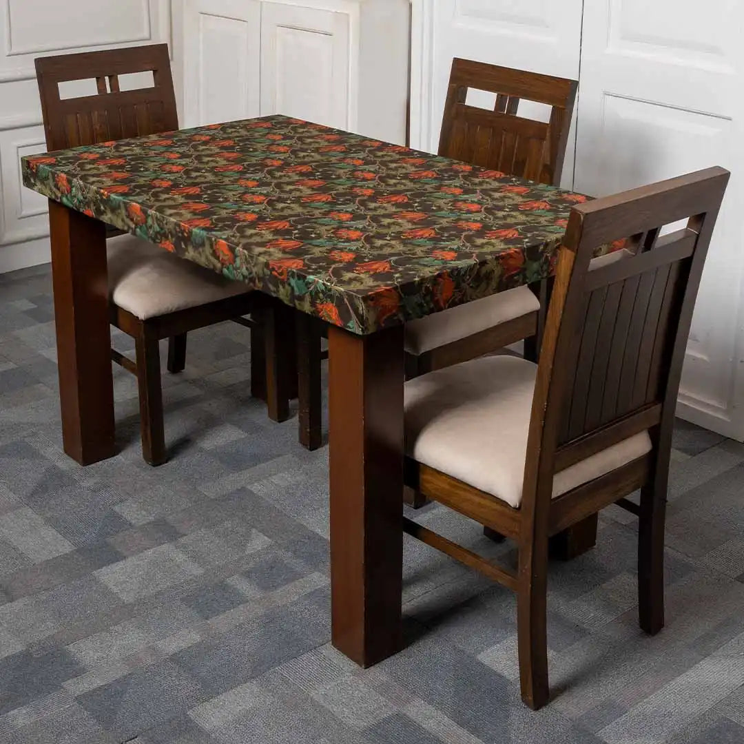 DivineTrendz Exclusive - Spicy Marigold Elastic Table Cover