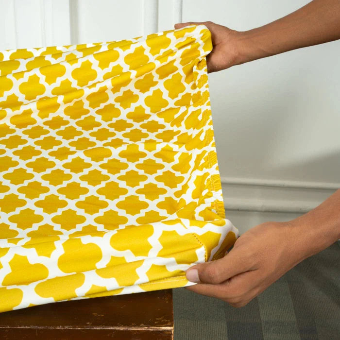 Crisp Yellow Elastic Table Chair Cover 