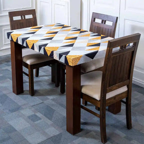 Yellow Prism Elastic Table Covers Set