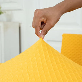 Mustard Yellow Stretchable Table Chair Covers